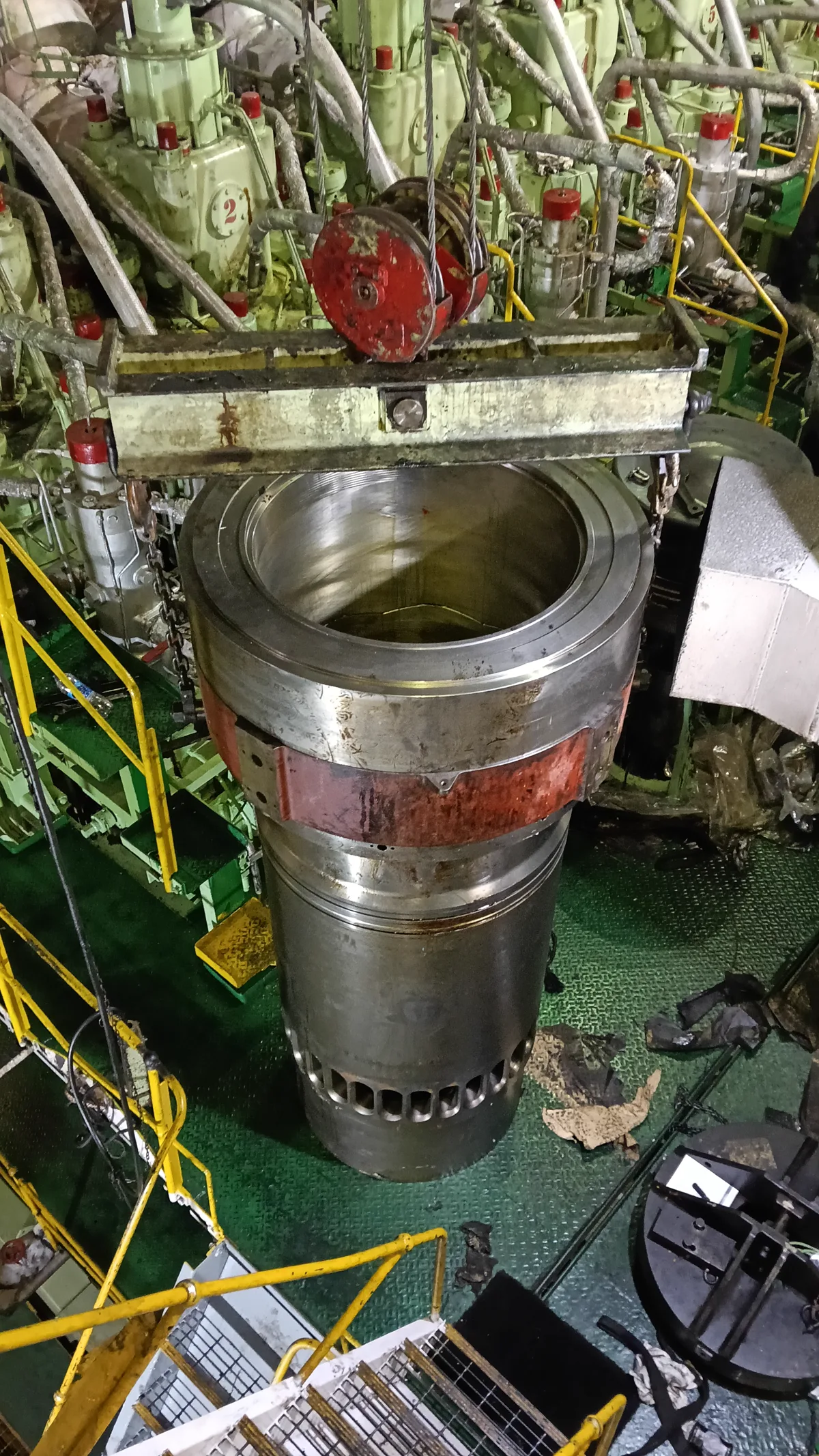 Disassembled pump components ready for overhaul